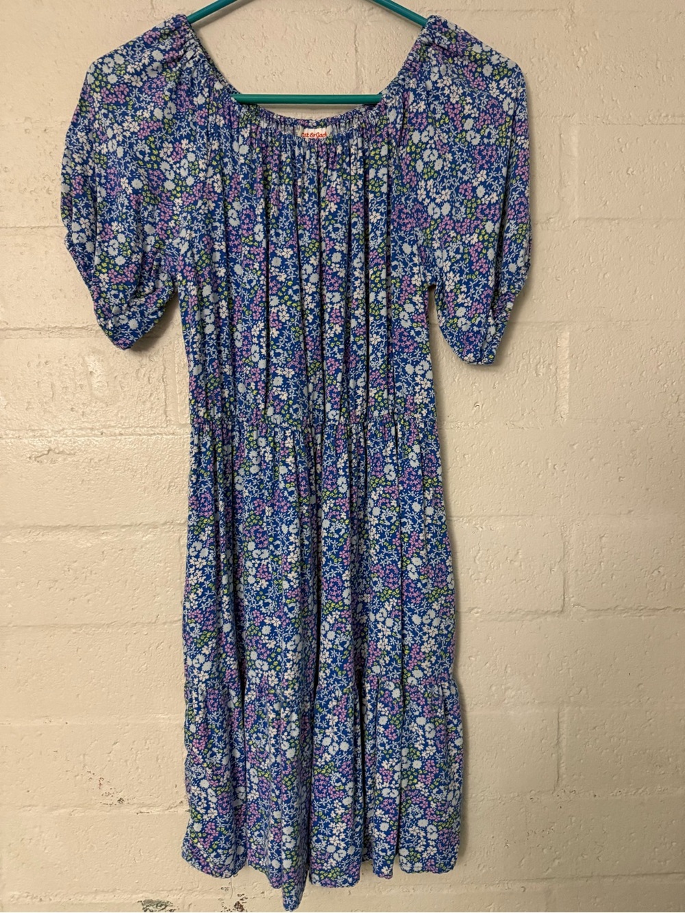 Cat & Jack Blue Floral Dress with Pink and Yellow Accents